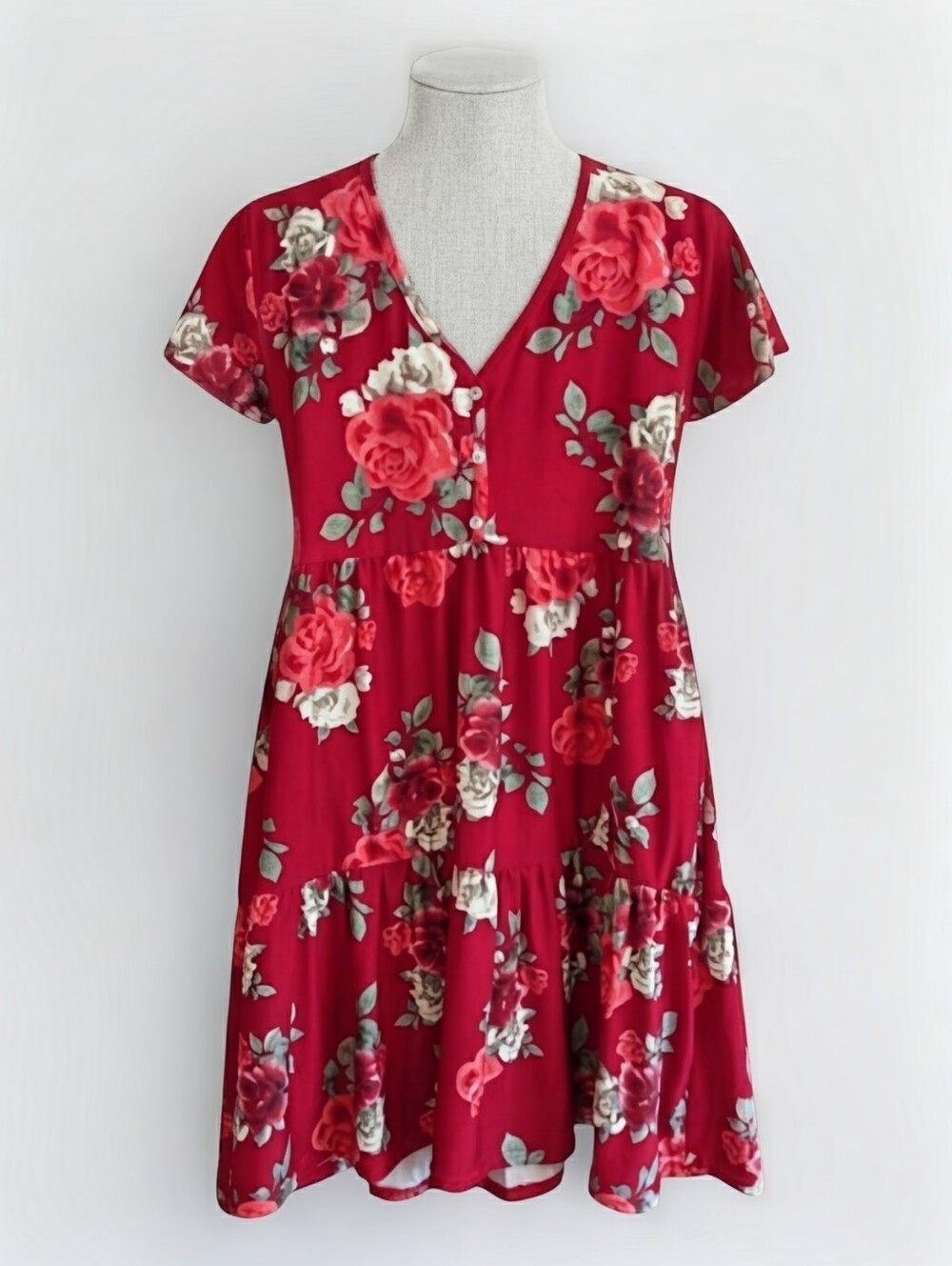 NEW Beechers Brook New York Floral Tiered Mini Dress